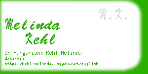 melinda kehl business card